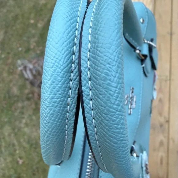 Coach Mini Bennett Satchel with Crossbody Strap, Blue/Teal EUC - Picture 3 of 8